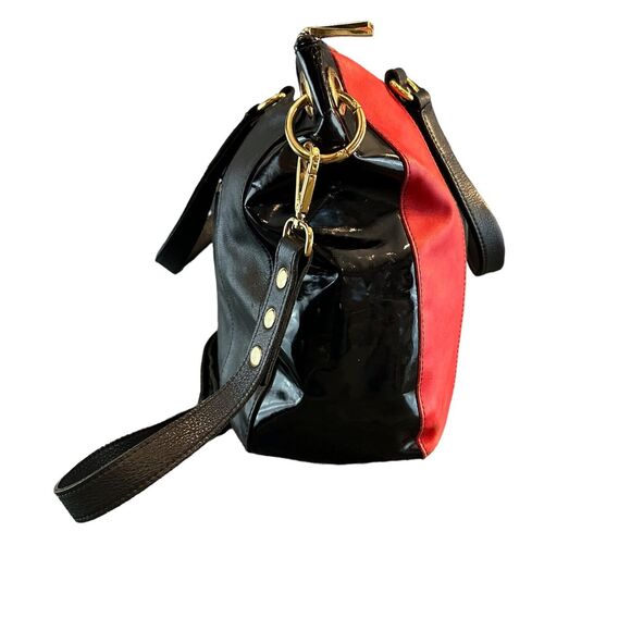 HAMMITT LA Handbag Hobo Tote Gray Black Red Leather Suede Large Purse RARE Style - Picture 7 of 16